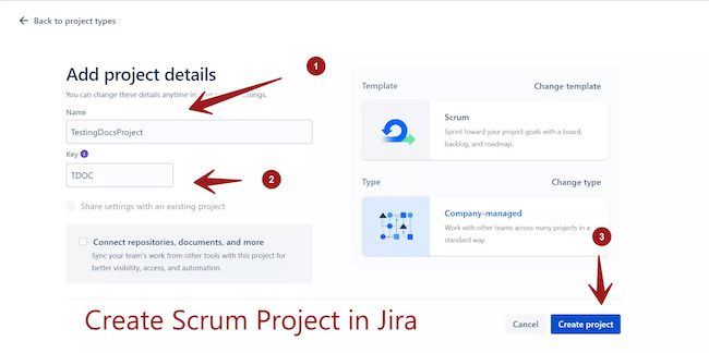 Create-Project-Details-Jira-Software Mastering JIRA: A Complete Guide to Project Management with JIRA